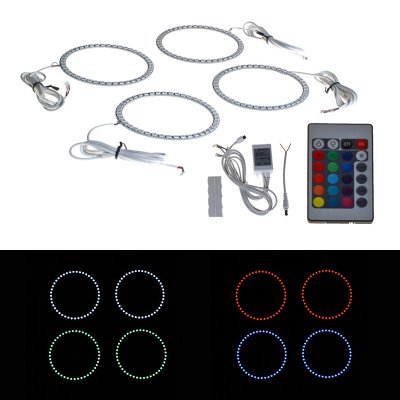 Angel eyes ringar RGB + white - BMW E30 E34 (120mm x 4)