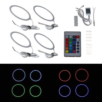 Angel eyes ringar RGB + white - BMW E60 Xenon (105mm + 120mm)