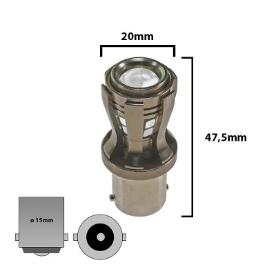 Mr Tuning LED Backljus BA15s / P21w Canbus 30W (2st)