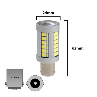 Mr Tuning LED Backljus BA15s / P21w Canbus 18W (2st)