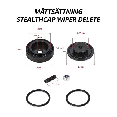 StealthCap – Wiper Delete kit i Billetsvart Aluminium
