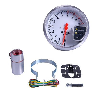 Varvmätare 130mm ställbar - Vit