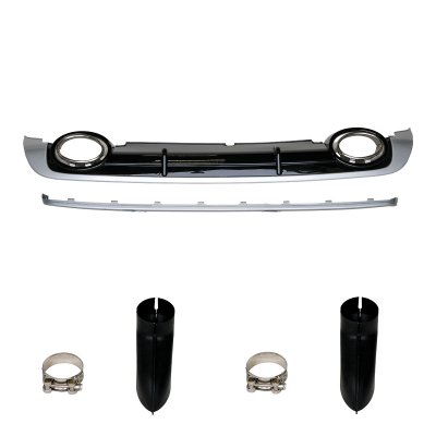 Bakre Diffusor med Avgasändrör & Silverlist VW Golf 6 GTI (2008–2013)