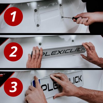 Plexiclick Skylthållare Transparent (4-pack)