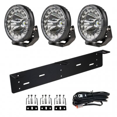 Extraljuspaket 360W (3x LED 9" extraljus + Hållare + Reläsats)