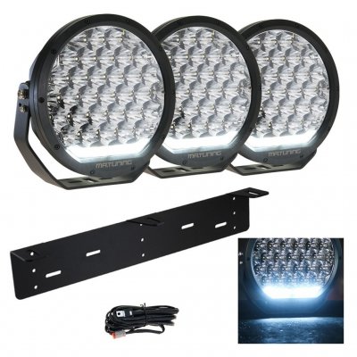 Extraljuspaket Mr Tuning DRL 594W (3x LED 9" Extraljus + hållare + reläsats)