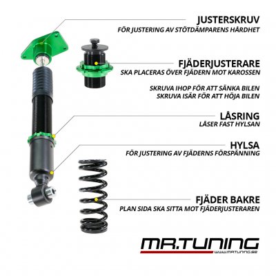 Coilovers bak Mr Tuning Monopro BMW 3-serie F30 x-drive (2011-2019)