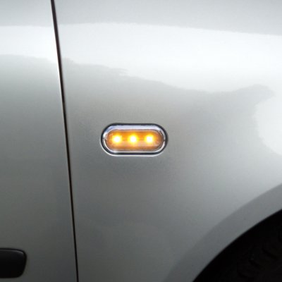 Skärmblinkers Svarta Klarglas LED - Seat Toledo 1M (1998-2004)