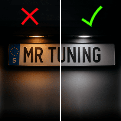 Nummerskyltbelysning Mercedes-Benz SL-klass R129 (1993-2001)