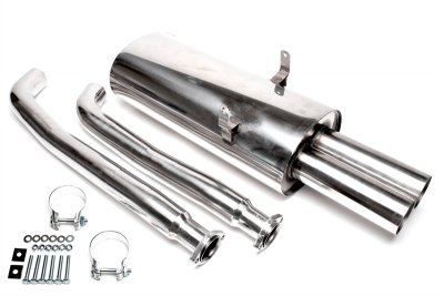 Rostfri Sportljuddämpare (raka slutrör) - BMW E36 325i/328i