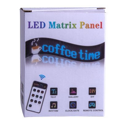 LED Matrisdisplay Bil 12V – Rullande text med fjärr