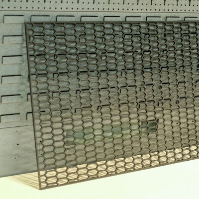 Grill Stylingnät Hexagon Svart (120x40cm)