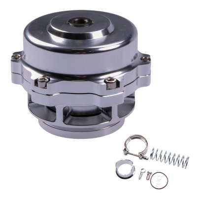 Dumpventil 50mm med Monteringskit Silver