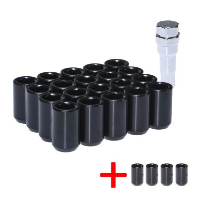 Hjulmuttersats Tuningmutter Svart (24x) - Nissan Navara D22 / D23 / D40 (1997-2017)