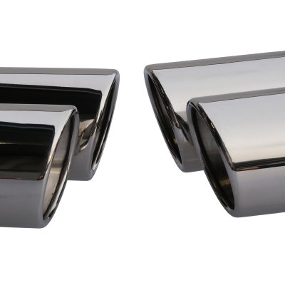 Utblås 2x dubbel 80mm – 2.4" anslutning – Rostfritt stål