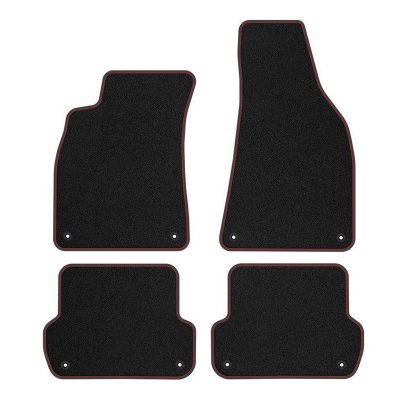 Tygmatta Mr Tuning Premium (röda stygn) - Audi A4 Sedan / Avant (B6/B7) (2001-2007)