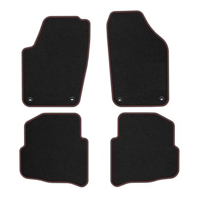 Tygmatta Mr Tuning Premium (röda stygn) - VW Polo 9N (2002-2009)