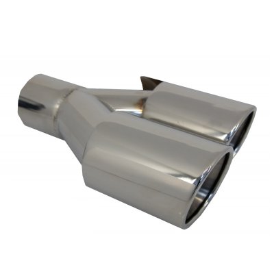 2x Dubbla 80mm utblås Rostfria