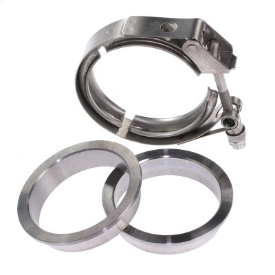 3" v-band set Svartstål Quick Release