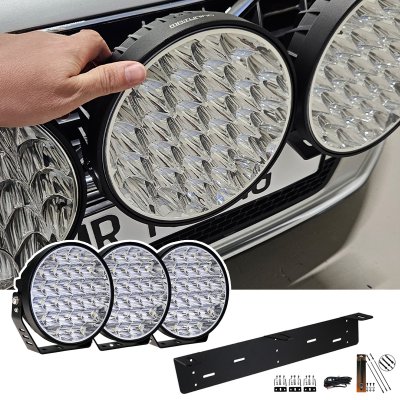 Extraljuspaket Mr Tuning Luminar 480W (3x LED 9" Extraljus + hållare + reläsats)