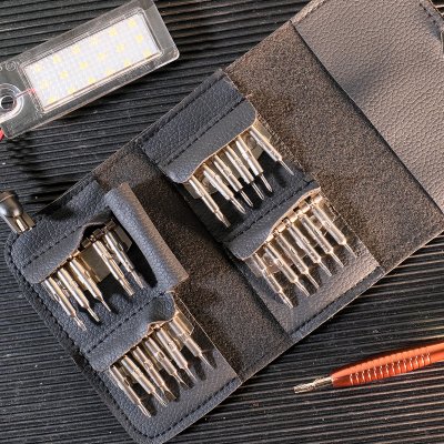 Mini precisionsmejselset – 25 delar med bärväska
