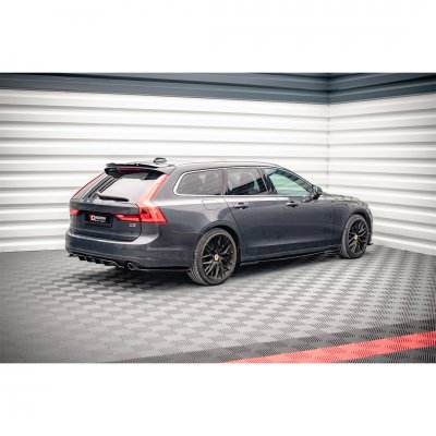 Bakre sido splitters blanksvart - Volvo V90 (2016-2020)