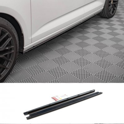 Sidokjolar diffusor blanksvart VW Caddy MK5 (2021-)