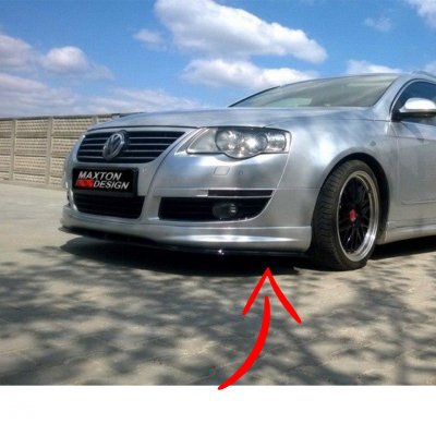 Spoilerläpp blanksvart - VW Passat B6 R-Line (2005-2010)