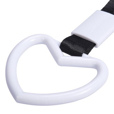 Inredningsdetalj Hjärta med rem (vit)