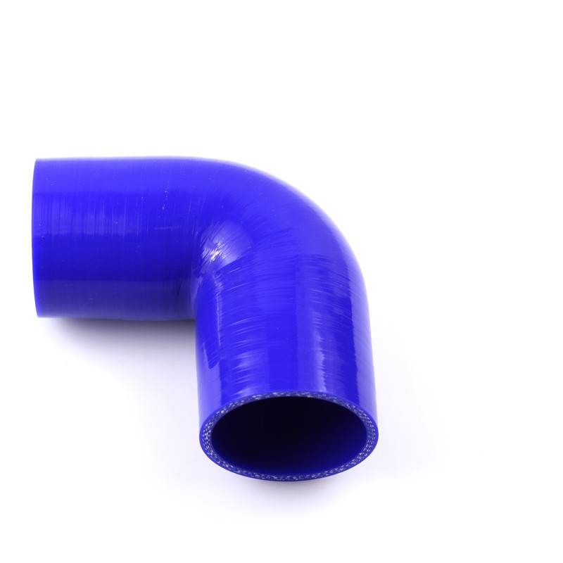 Silikonslang 90° 80mm (3,1tum) - Blå